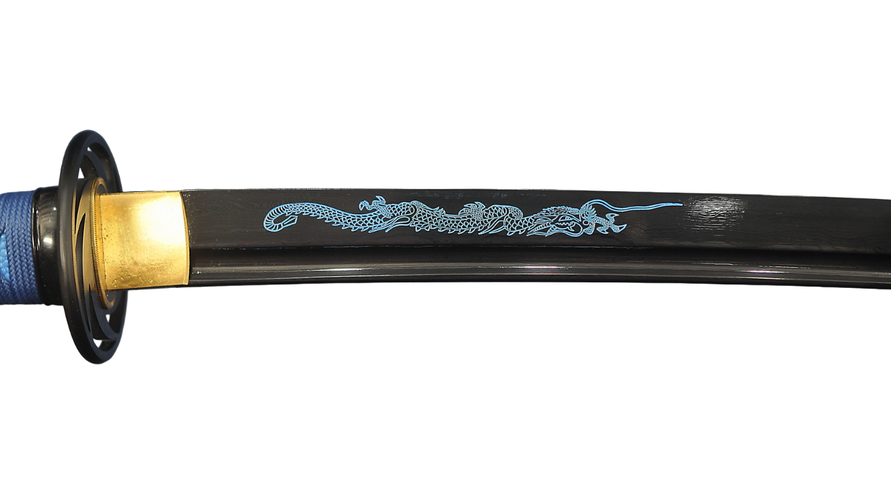 Katana Kurogane Dragon – 2048 Damascus Steel