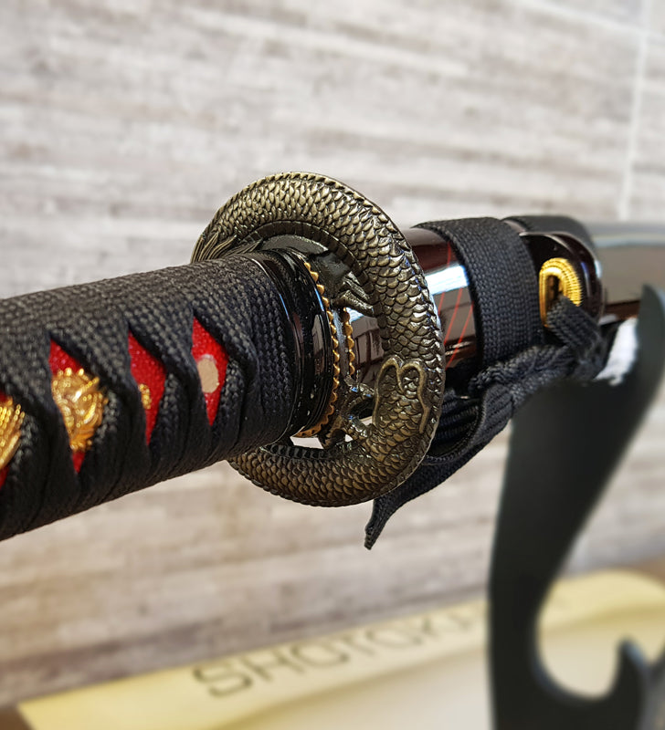 Katana Dragon Ryujin – 2048 Damascus Red Blade