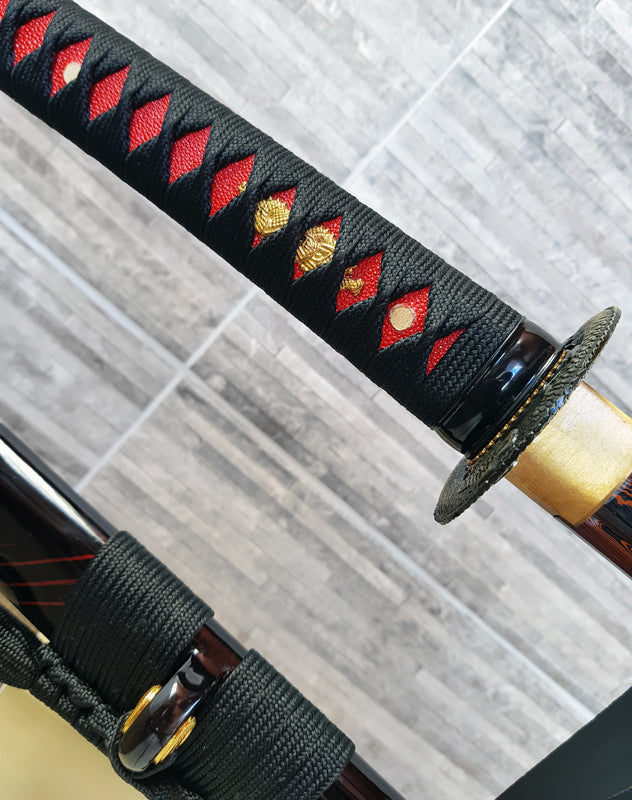 Katana Dragon Ryujin – 2048 Damascus Red Blade