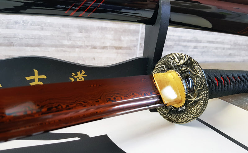 Katana Dragon Ryujin – 2048 Damascus Red Blade