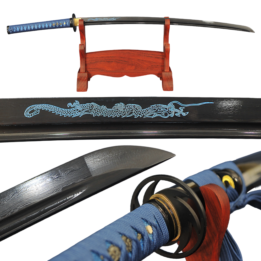 Katana Kurogane Dragon – 2048 Damascus Steel